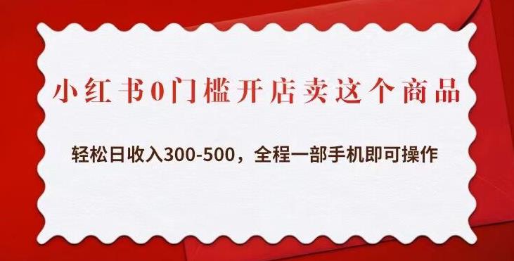 小红书0门槛开店卖这个商品，轻松日收入300-500，全程一部手机即可操作-颜夕资源网-第14张图片