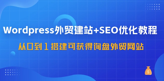 WordPress外贸建站+SEO优化教程，从0到1搭建可获得询盘外贸网站（57节课）-倒腾怪分享社-第14张图片