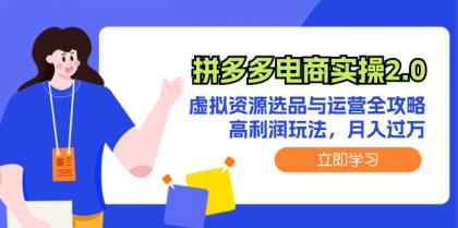 拼多多电商实操2.0：虚拟资源选品与运营全攻略，高利润玩法，月入过万-颜夕资源网-第12张图片